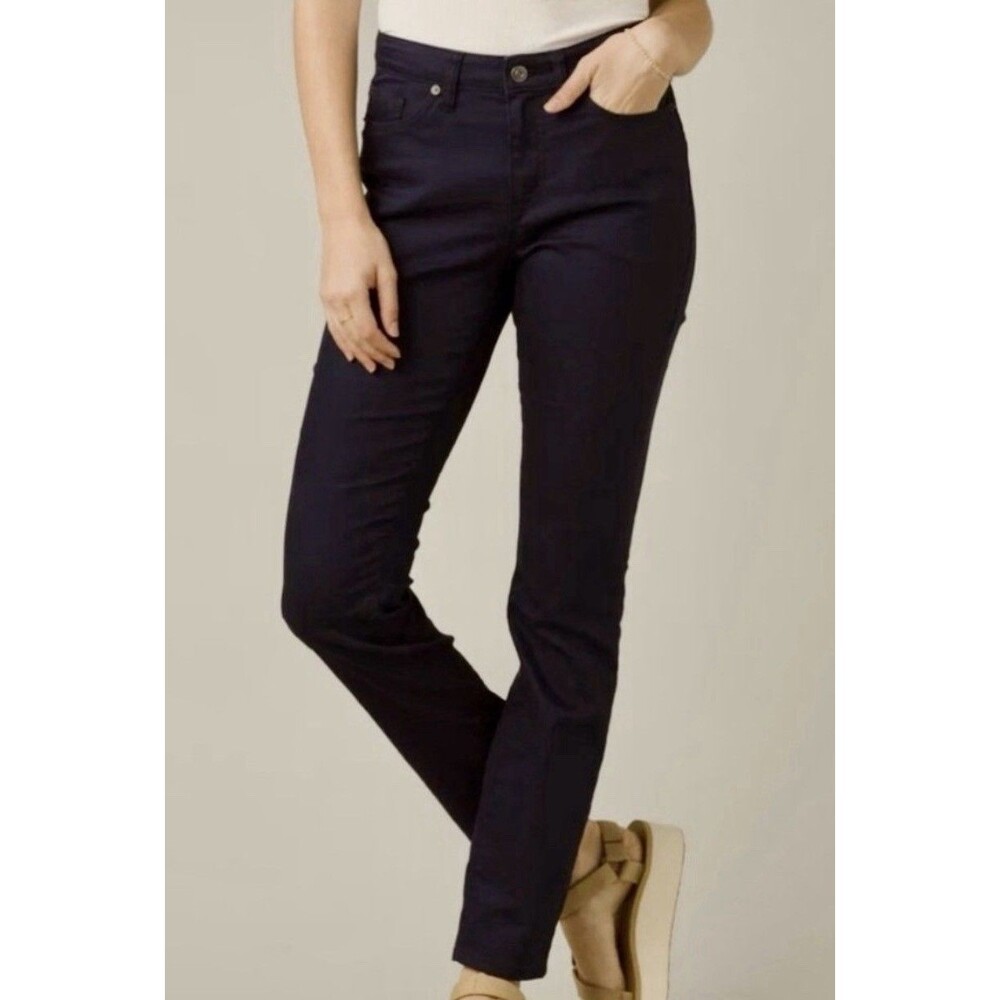 prAna Women's Kayla High Rise Straight Stretch Jeans Indi Blue Size 2